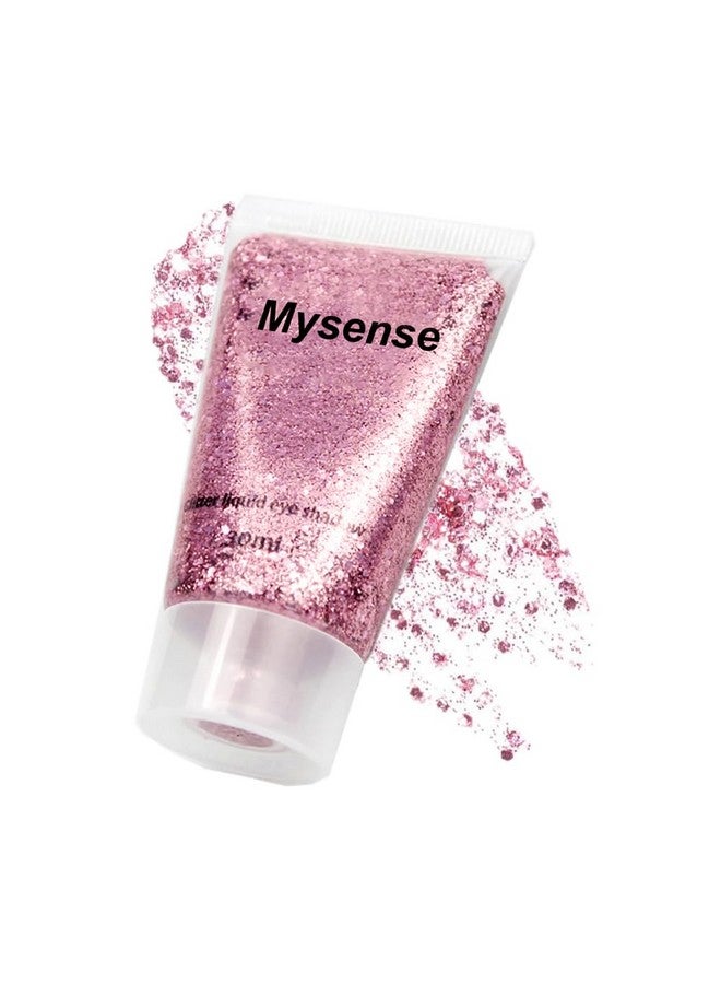 Mysense جل لامع للوجه والجسم باللون الوردي لمكياج الحفلات الغنائية ومهرجانات الموسيقى 30 جرام - Image 2