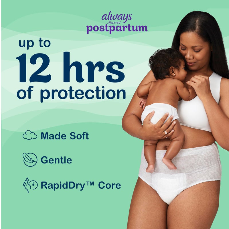Always Discreet Post-partum UW XL, 14ct. - Image 2