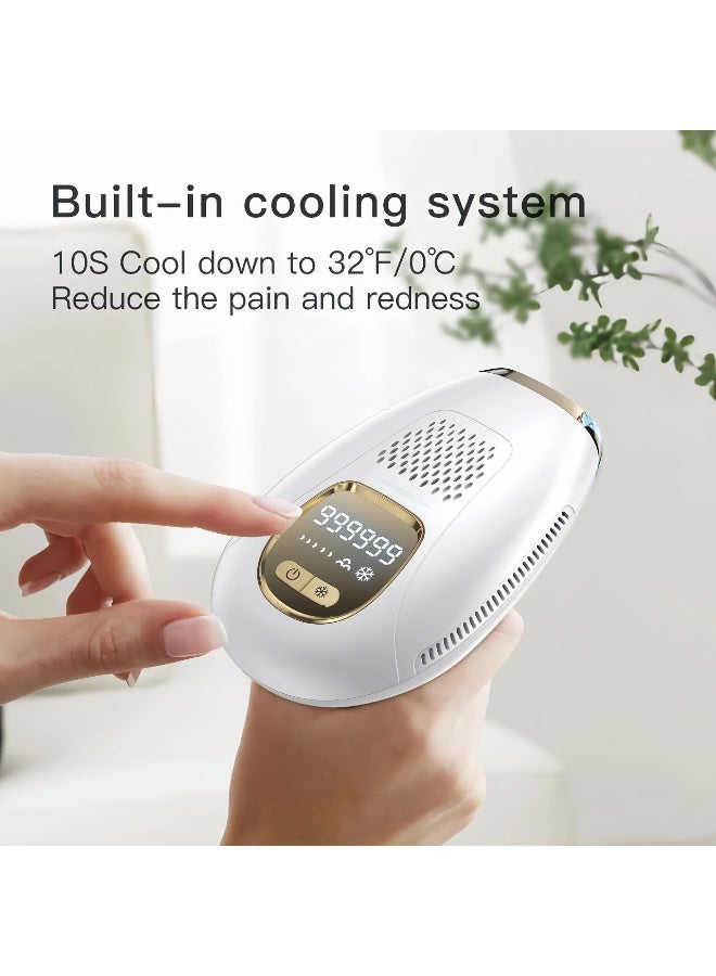 BLOOMING TIME Laser Hair Removal Device, At-Home Permanent Hair Remover with Ice Cooling for Painless & Private Use, Salon Results for Full Body (Face Legs Bikini), Salon Results at Home - Image 4