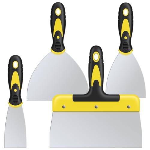 DEKEones Putty Knife Set, 4PCS Stainless Steel Scraper Paint Tool with Comfortable Grip for Drywall Repair, Wallpaper Removal and Plaster Scraping(2,4,6,8in) - Image 1