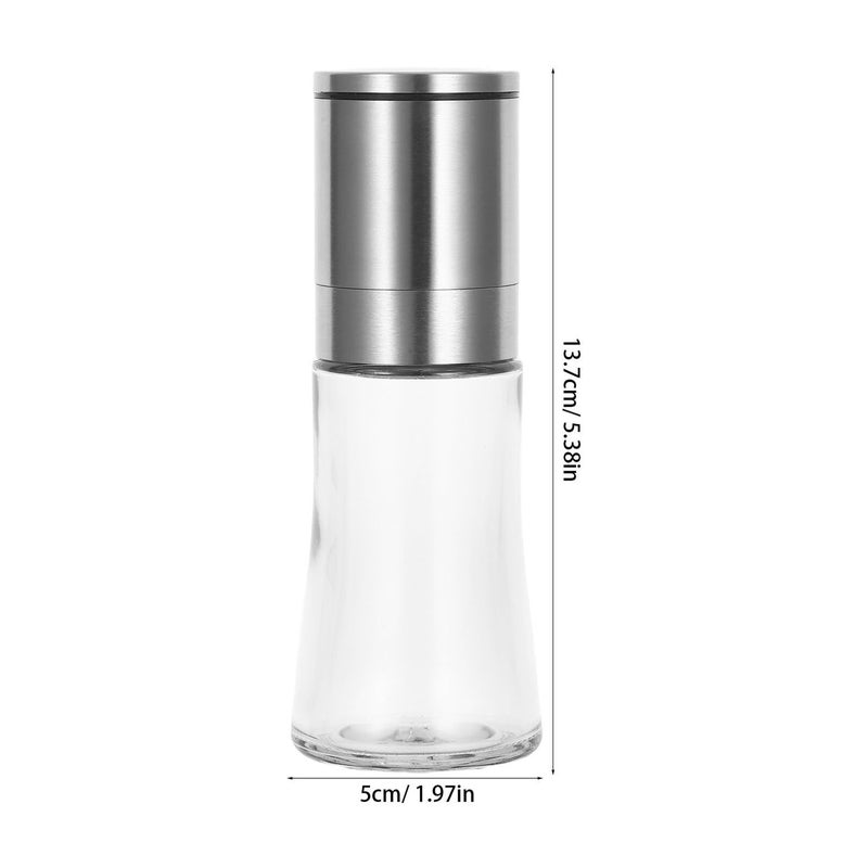 Manual Pepper Salt Grinder Set Stainless Steel Refillable Kitchen Spice Shakers 2pcs - Image 3