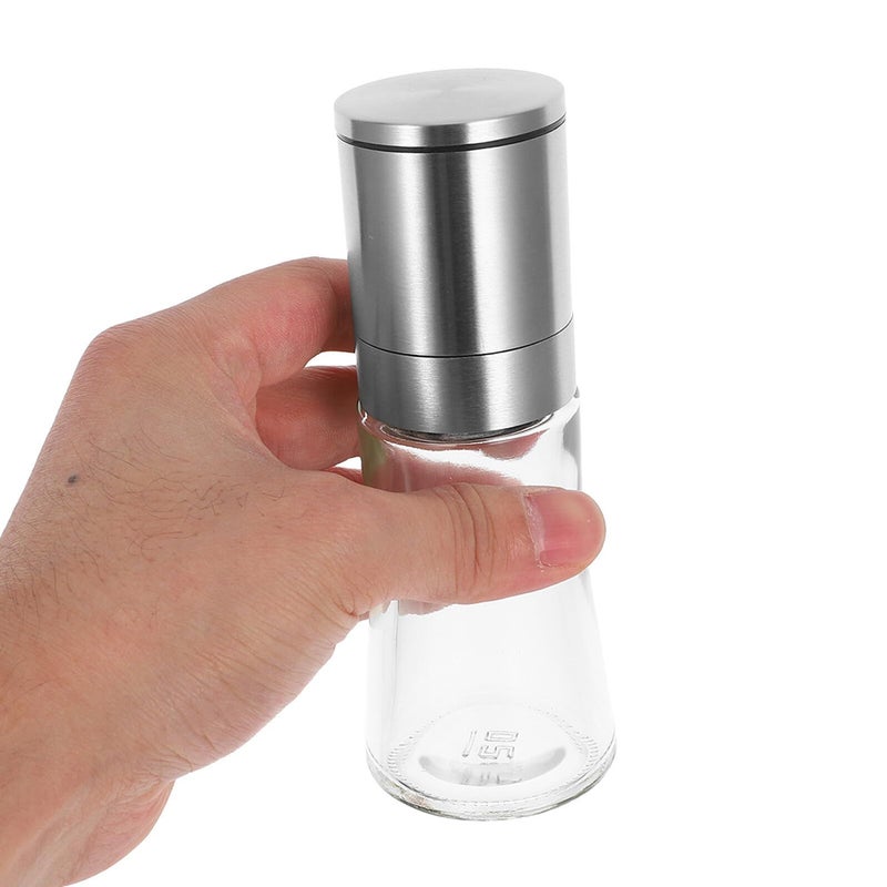 Manual Pepper Salt Grinder Set Stainless Steel Refillable Kitchen Spice Shakers 2pcs - Image 5