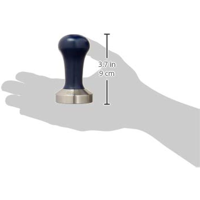 De'Longhi Coffee Tamper  Calibrated Stainless Steel Base With Natural Wood Handle 51Mm Diameter Ergonomic Grip Perfect Pressure For Espresso Suitable For Pump Espresso Machines Blue Dlsc058 - Image 4