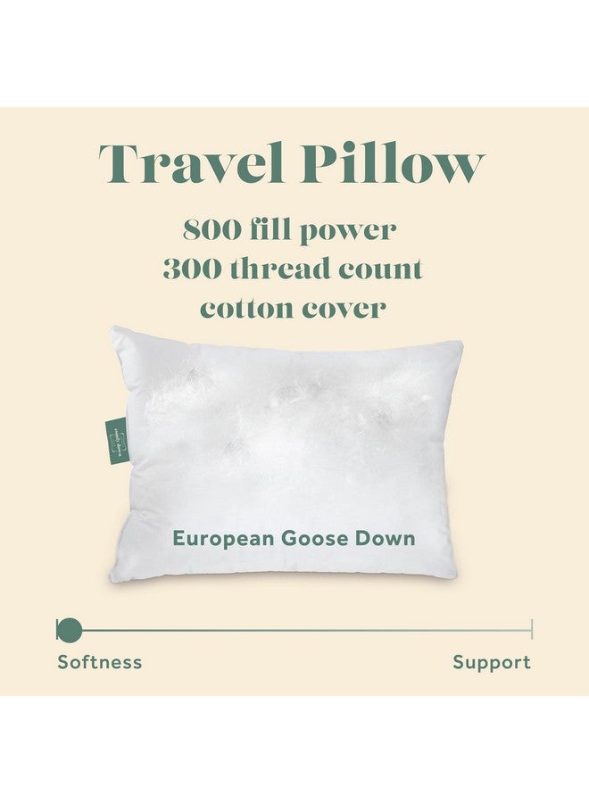 ComfyDown Goose Down Travel Pillow - Filled with 800 Fill Power European Goose Down, Egyptian 300 Thread Count 100% Cotton Cover for Plane car & Home - Made in USA (12x16) - Image 3