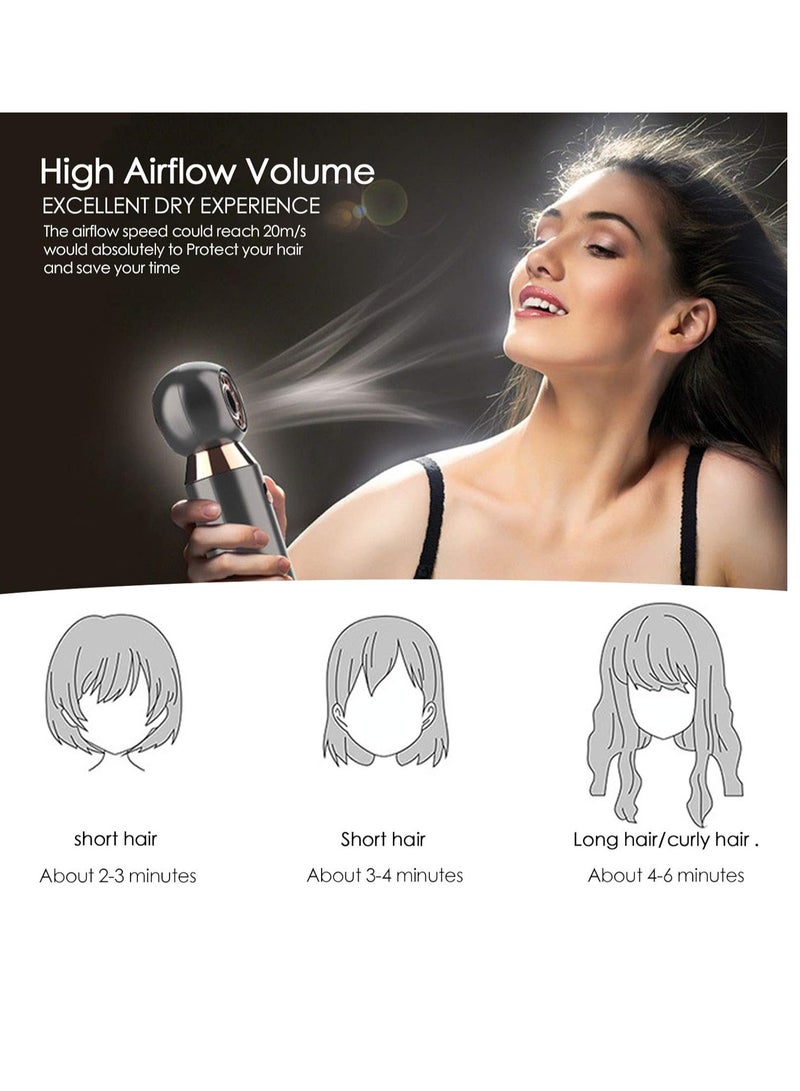 عام مجفف شعر احترافي 800 واط مجفف شعر 2 درجة حرارة مجفف شعر صغير وهادئ لتسريحات الشعر للنساء والرجال - Image 3