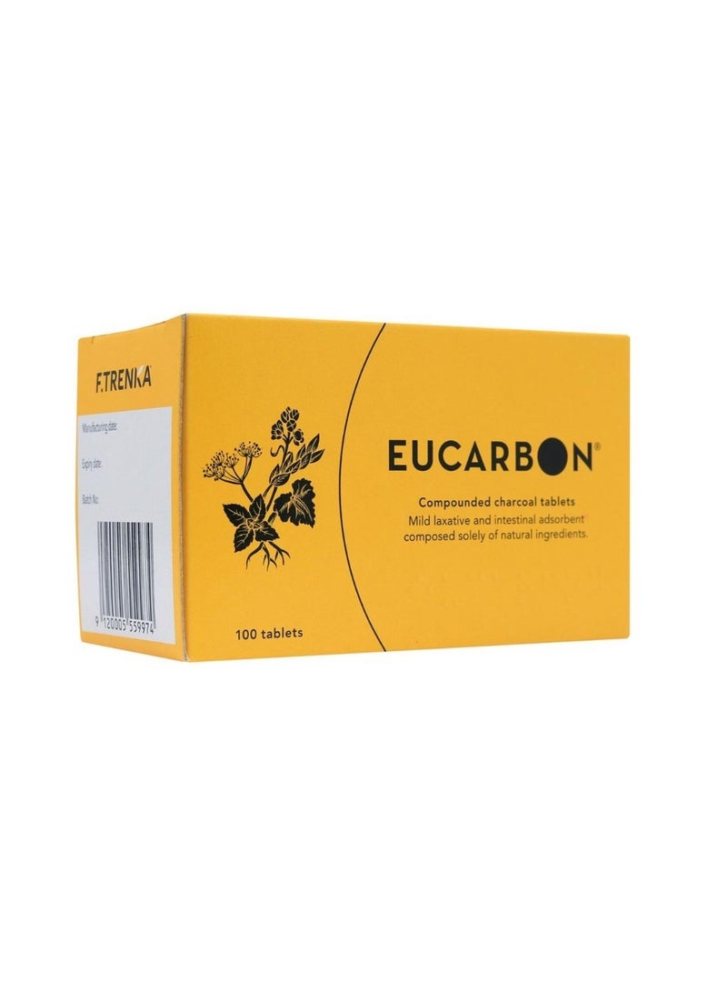 Eucarbon 100 Tablets – For Constipation, Bloating & Digestive Comfort - Image 1
