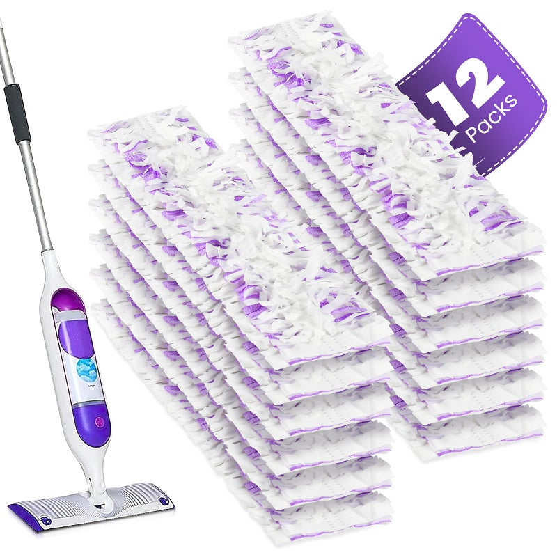 Chyodi 12 Pack Disposable Power Mop Refills Compatible with Swiffer Power Mop, for Swiffer Power Mop Refill, for Floor Cleaning, Unscented & Thickened Pads - Image 1