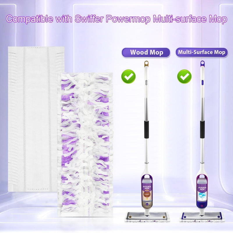 Chyodi 12 Pack Disposable Power Mop Refills Compatible with Swiffer Power Mop, for Swiffer Power Mop Refill, for Floor Cleaning, Unscented & Thickened Pads - Image 2