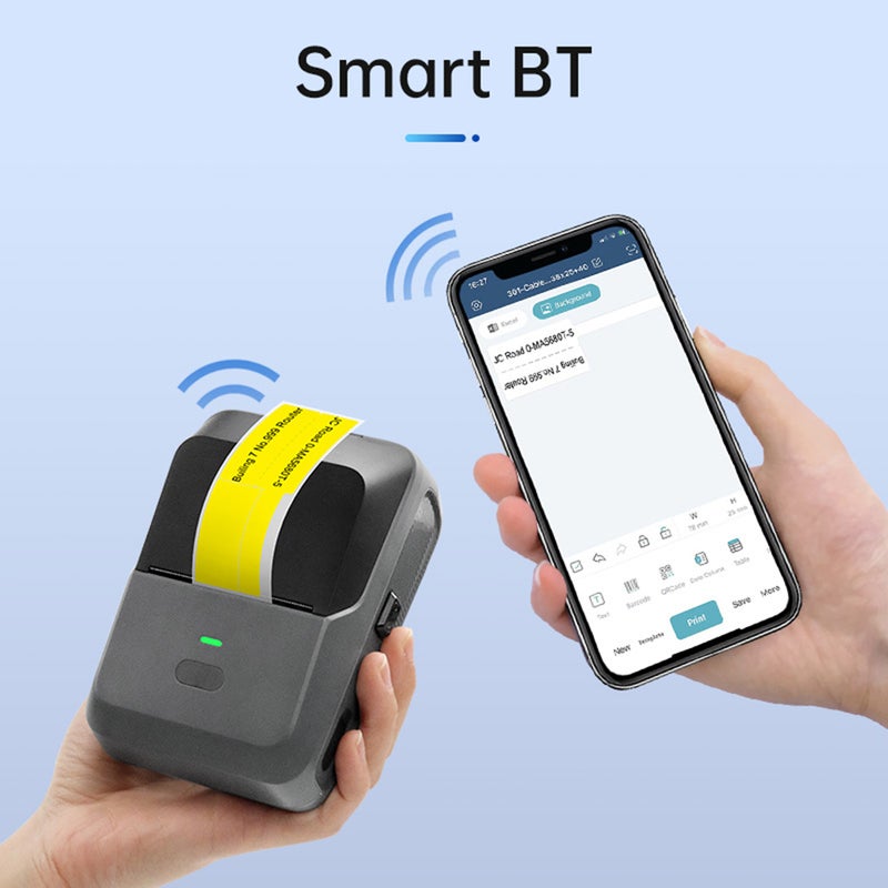 P2 Label Maker Machine 57mm Pocket Thermal Sticker Printer for Organizing Adhesive Tag DIY Date Journal Study Stickers 20-50mm label Width Support Wireless BT Connect Compatible with iOS Android for - Image 2