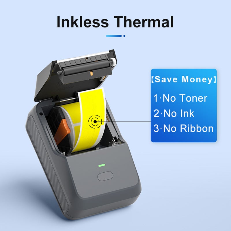 P2 Label Maker Machine 57mm Pocket Thermal Sticker Printer for Organizing Adhesive Tag DIY Date Journal Study Stickers 20-50mm label Width Support Wireless BT Connect Compatible with iOS Android for - Image 3