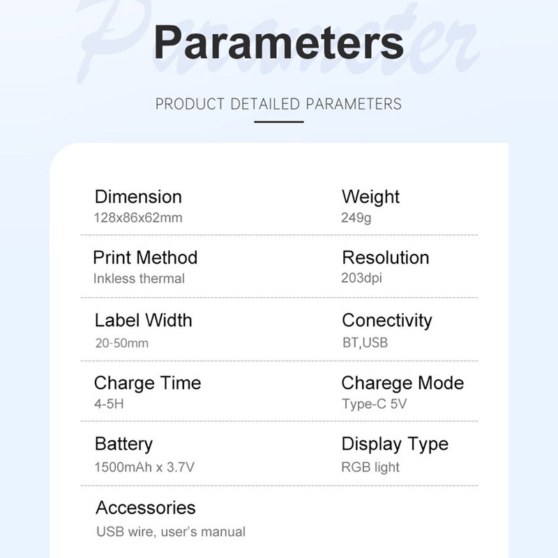 P2 Label Maker Machine 57mm Pocket Thermal Sticker Printer for Organizing Adhesive Tag DIY Date Journal Study Stickers 20-50mm label Width Support Wireless BT Connect Compatible with iOS Android for - Image 5