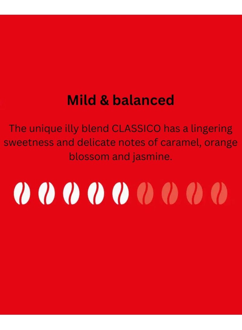 illy Whole Bean Coffee - Classico Medium Roast - with Notes of Caramel, Orange Blossom & Jasmine - 100% Arabica Coffee - 500g - Image 2