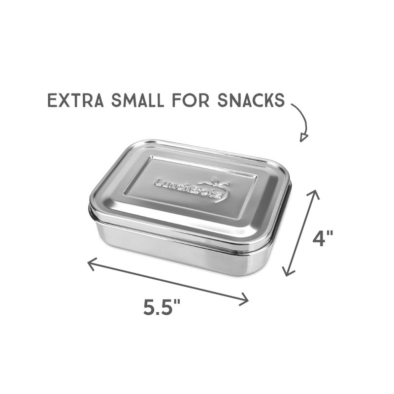 LunchBots صندوق غداء صغير لتعبئة البروتين - حاوية وجبات خفيفة من الفولاذ المقاوم للصدأ مقسمة إضافيًا - 4 أقسام لـ 1-2 أوقية من المكسرات، اللحم، الجبن، الأطعمة السريعة - آمنة للغسل في غسالة الصحون - غطاء من الفولاذ المقاوم للصدأ - Image 2
