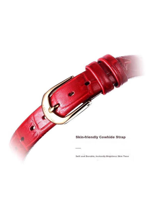 Rossini Women'S Watch, Ladies' Watch, Birthday Gift For Girlfriend, British-Style Watch, Vintage Red Small Square Watch 120442 - Image 4