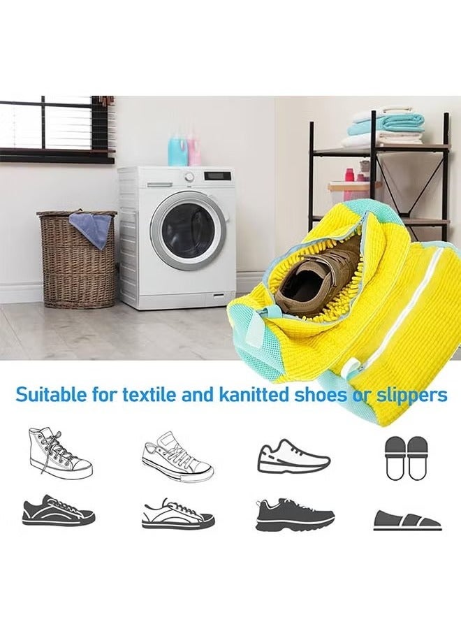 حقيبة تنظيف الأحذية قطعتين من حقيبة تنظيف الأحذية للغسالة حقيبة غسيل للأحذية حقيبة غسيل أحذية قابلة لإعادة الاستخدام لجميع أنواع الأحذية وأحجامها - Image 3