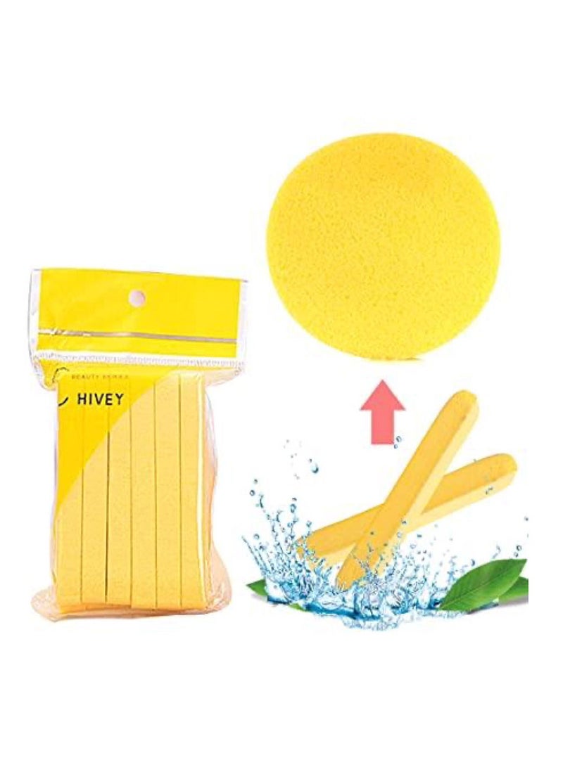 هايفي عصا إسفنجية مضغوطة للوجه للاستعمال مرة واحدة، 12 قطعة - Image 1