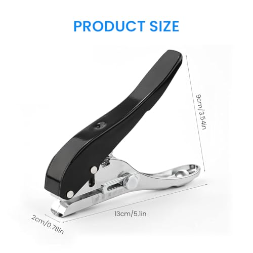 Serplex® Single Hole Punch 8mm Dia Hole Punch Plastic Hole Punch Spring Loaded Heavy Duty Hole Punch for Tagging, Plastic Cardboard, Slim Plastic Sheet - Image 2