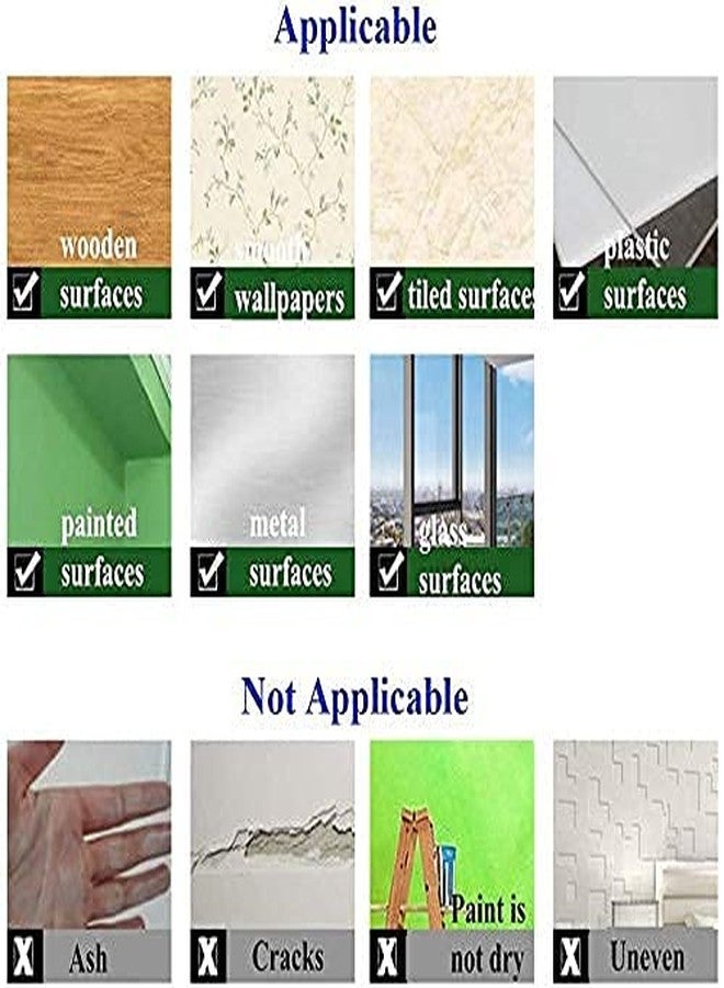 NAITIK CREATION ملصق سبورة بيضاء ذاتي اللصق من نايتيك كرييشن، قابل للإزالة، ملصق سبورة بيضاء جداري من الفينيل، ورق لاصق سهل التقشير واللصق للمدارس والمكاتب والمنازل والجامعات، ورق جدران للرسم للأطفال (45 × 200 سم) - Image 2