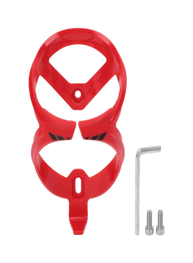 إنلي حامل زجاجة ماء للدراجة، قفص من البولي كربونات، محول حامل زجاجة ماء لعمود المقعد، مناسب للرحلات الطويلة في الهواء الطلق، أحمر - Image 1