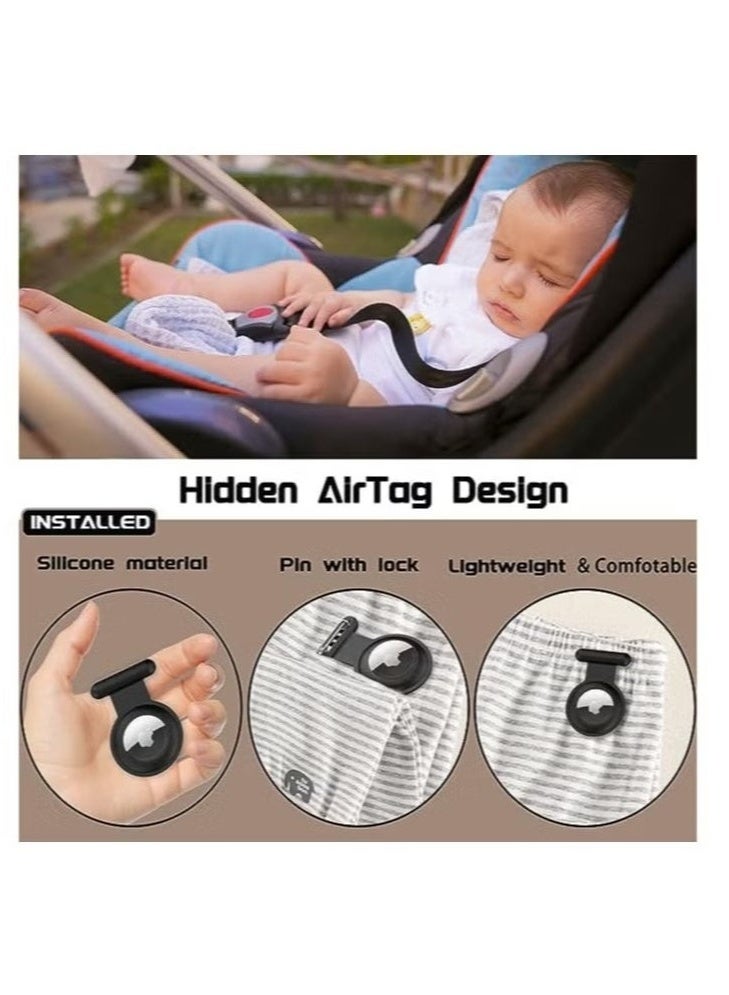 4 Pcs Hidden Silicone Protective AirTag Case ，Compatible with Apple AirTag with Invisible Pin Holder ，Anti Lost AirTag cover Suitable for Kids and Elderly  - Image 4