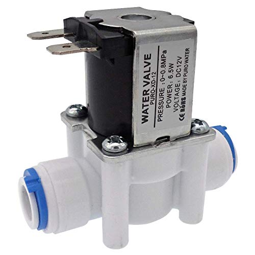DIGITEN 12V 3/8" Inlet Feed Water Solenoid Valve Quick Connect for RO Reverse Osmosis - Image 1