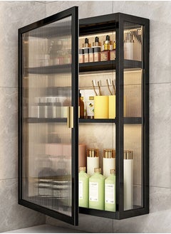 CityRiya-Long Bathroom Wall Cabinet Bathroom Cabinet Wall Mounted Medicine Cabinet with 3 Shelves Adjustable Kitchen Cupboard Organizer Storage Cabinet Space Saver Storage Cabinet Shelf for Bathroom Laundry Kitchen  - Image 1