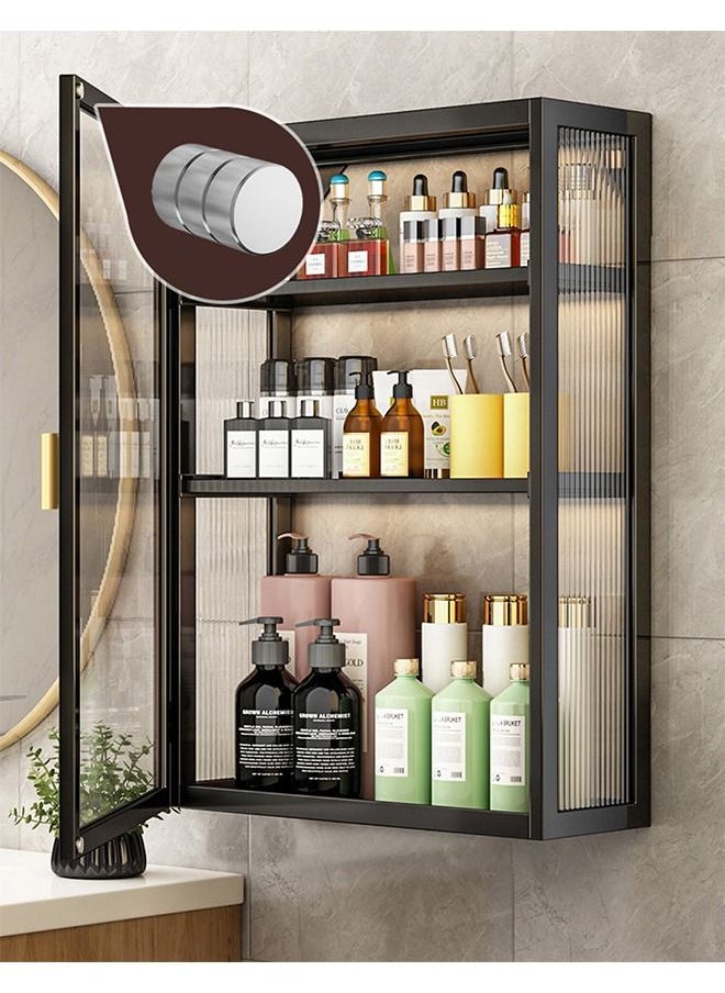 CityRiya-Long Bathroom Wall Cabinet Bathroom Cabinet Wall Mounted Medicine Cabinet with 3 Shelves Adjustable Kitchen Cupboard Organizer Storage Cabinet Space Saver Storage Cabinet Shelf for Bathroom Laundry Kitchen  - Image 4
