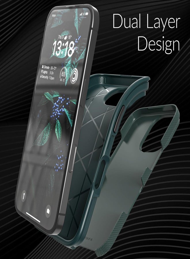 كريف جراب Crave Dual Guard متوافق مع iPhone 16 Pro، جراب MagSafe مزدوج الطبقات مقاوم للصدمات لهاتف Apple iPhone 16 Pro (6.3 بوصة) - أخضر غابي - Image 4