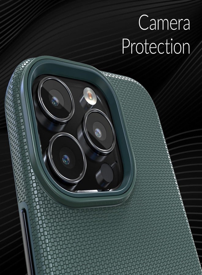 كريف جراب Crave Dual Guard متوافق مع iPhone 16 Pro، جراب MagSafe مزدوج الطبقات مقاوم للصدمات لهاتف Apple iPhone 16 Pro (6.3 بوصة) - أخضر غابي - Image 3