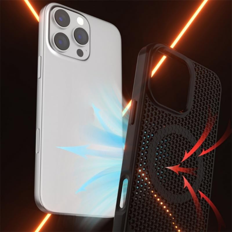 Breathable Cooling Case iPhone/, Cellular Heat Dissipation Shockproof, Foldable Stand - Image 3