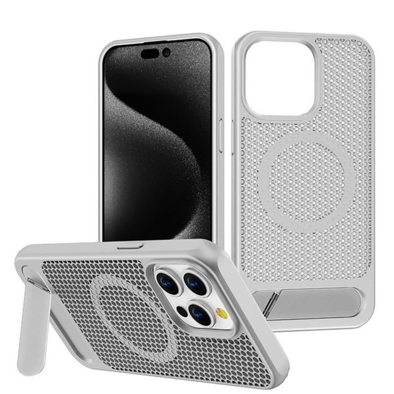 Breathable Cooling Case iPhone/, Cellular Heat Dissipation Shockproof, Foldable Stand - Image 1