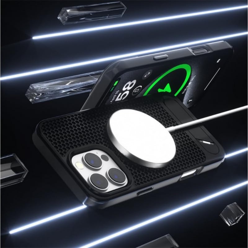 Breathable Cooling Case iPhone/, Cellular Heat Dissipation Shockproof, Foldable Stand - Image 4