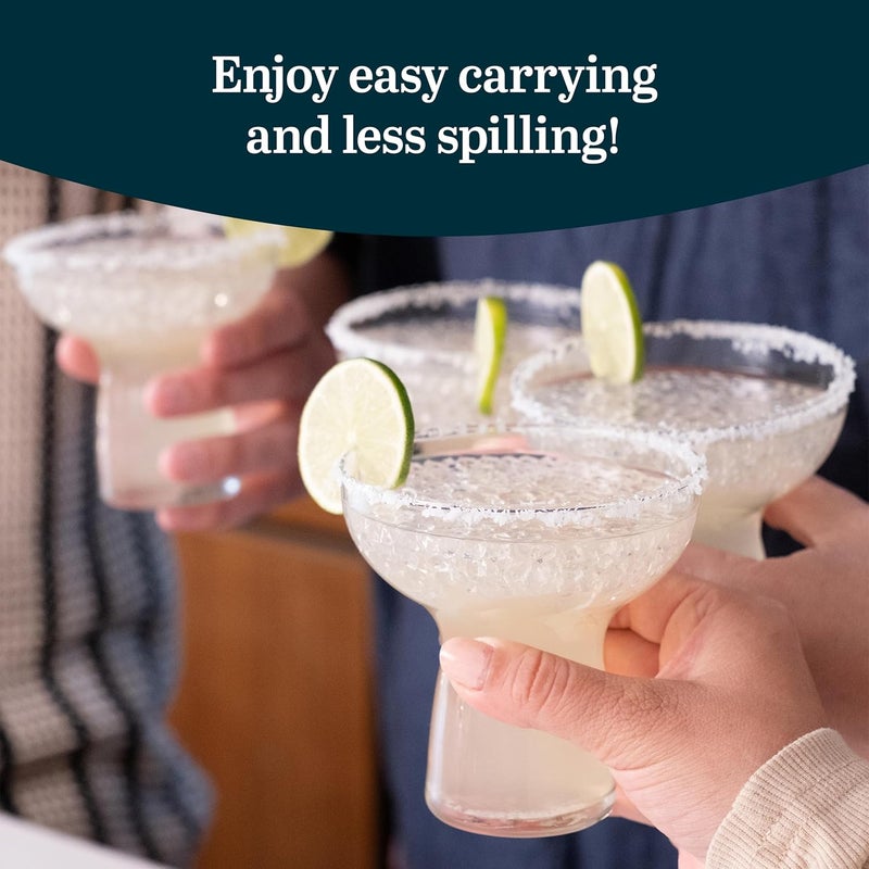 LIBBEY Stemless Margarita Glasses Set of 6, 10.25 ounces Classic Margarita Glasses Lightweight, Fancy Glassware Set for Celebrations - Image 4