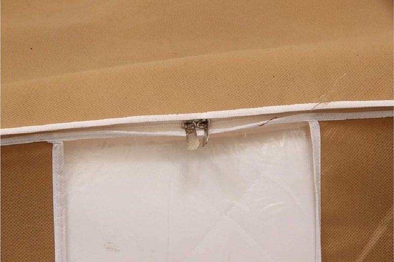 Kuber Industries Underbed Storage Bag Storage Organiser Blanket Cover Set of 2 Brown Extra Large SizeCTLTC15251 - Image 4