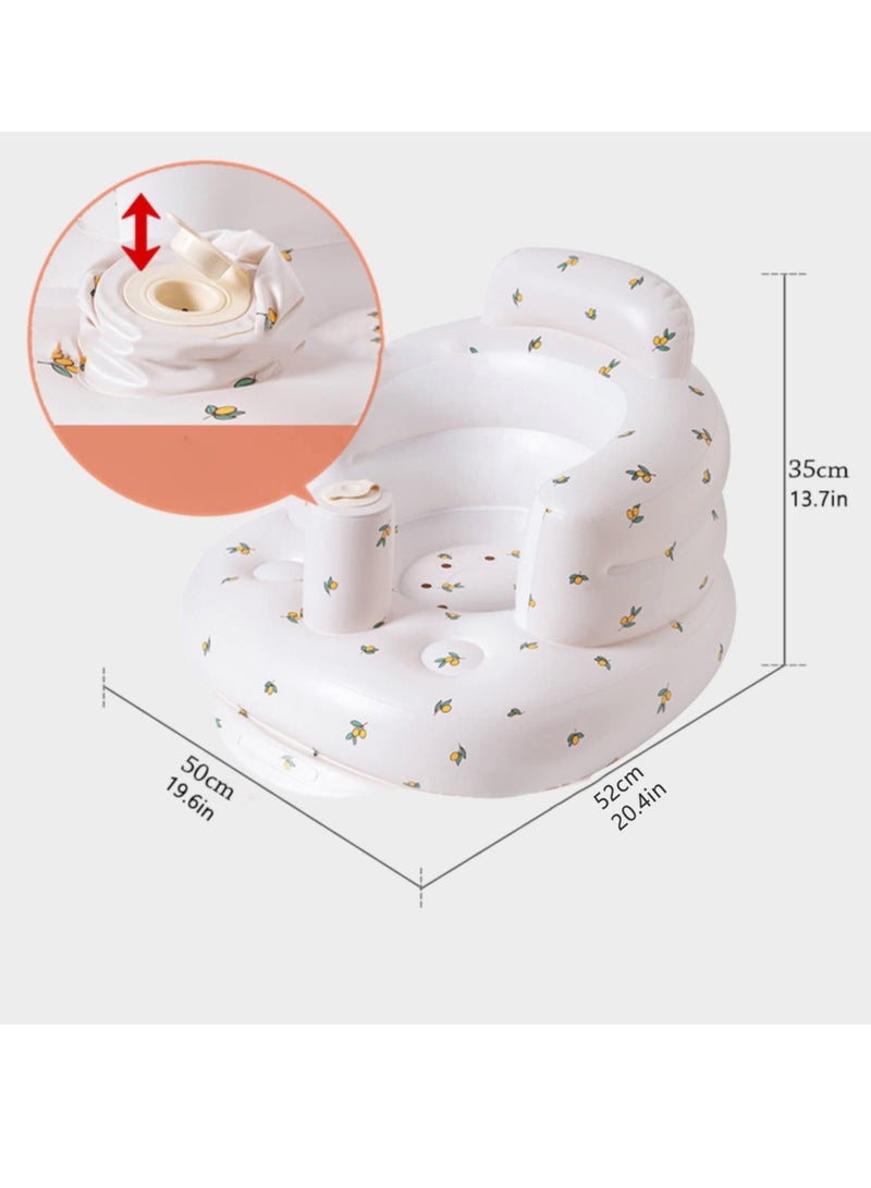 Inflatable Baby Seat, Baby Floor Seats for Babies 3-36 Months, Sit Up Chair with Built-in Air Pump, Portable Infants Back Support Seater, Sit Me Up Seat for Home, Travel - Image 3