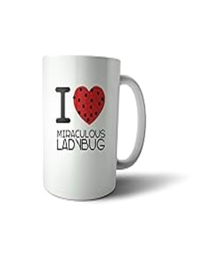 Ceramic I Love Ladybug Print Mug - Multi Color