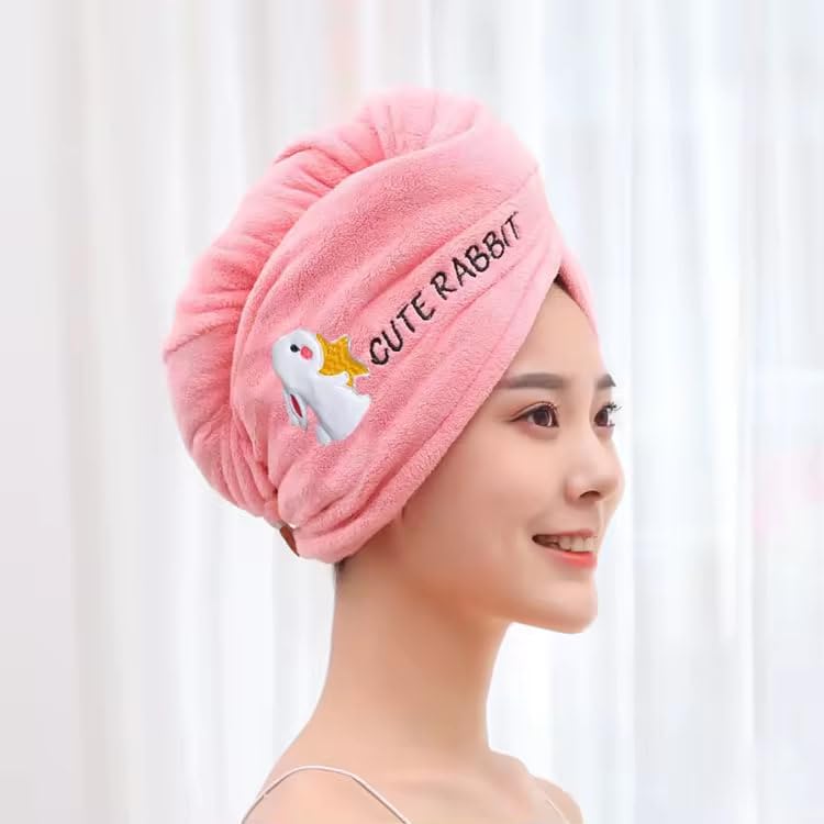 BOTIST Women's Wearable Bath Towels & Hair Wrap Set - Multicolour, Pink, 70 x 140 cm - Kids, Sports Kids, Female - Microfiber Bath Towel - Bath Robe - Image 2
