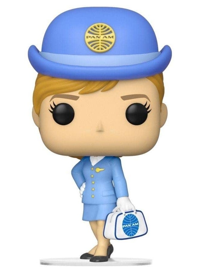 Funko Pop Pop Ad Icons: Pan Am Stewardess With White Bag Multicolor 56816 - Image 4