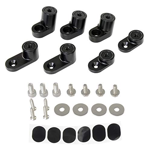 PQY Rear Wing Spoiler Riser Extender Kit Bolt-on Type Compatible with 2013+ Ford Focus ST 4Dr Hatchback 2014 2015 2016 2017 2018 Black - Image 1