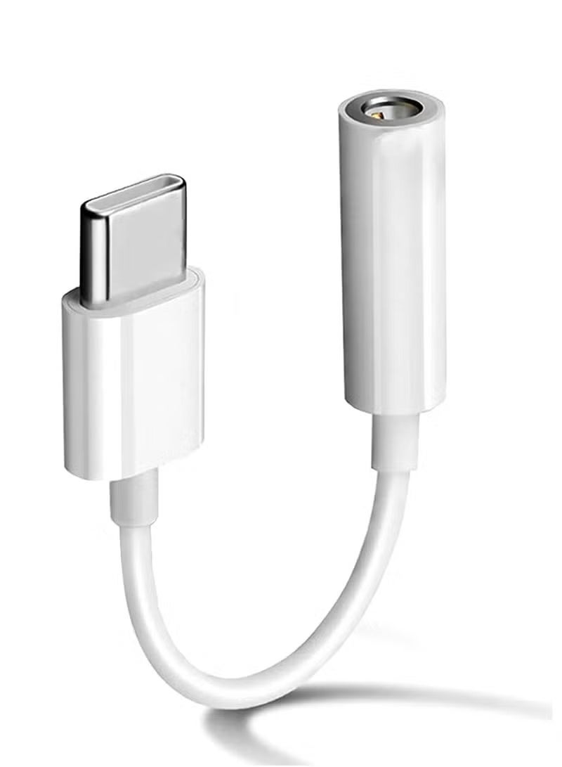 ZapLin type-c To 3.5mm Headphone Jack Adapter White,Compatible with iPhone 15/16 - Image 1