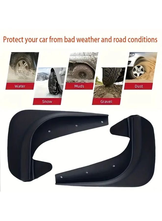 4 قطع واقيات طين للسيارات ثقيلة متينة لجميع الأحوال الجوية لتويوتا فولفو فورد هوندا - Image 4