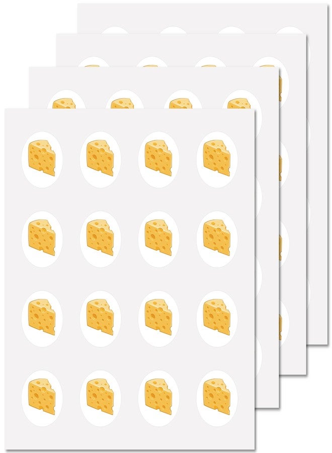 CREATCABIN 128Pcs Cheese Planner Stickers Dairy Food Helmet Sticker Decals Self-Adhesive Waterproof Sticker Round Dot Cartoon Decal Bulk Stickers for Scrapbooking Calendar Water Bottles Laptop 2.5cm - Image 1