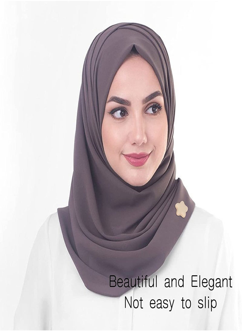 Generic - Magnetic Hijab Pins Set, 8 Pairs in Matte and Metallic Colors, Versatile Scarf Fasteners for Women, Strong Hold for Shawls and Scarves, Stylish Star Shape Design - Image 1