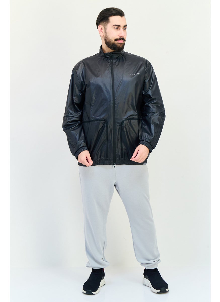 adidas Originals Men Utility Fit Brand Logo Training Track Jacket, Black  - Image 4