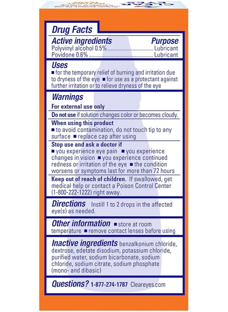 Clear Eyes Clear Eyes Natural Tears Lubricant E/D 15ml  - Image 2