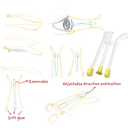 ofone Contact Lens Remover Tool for Soft Lenses, Contact Lens Applicator with Tweezers and Case, Portable Contacts Inserter and Removal for Traveling (Yellow) - Image 5