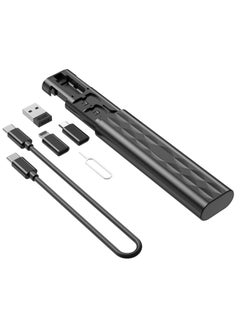 Necomi USB Charging Adapter Cable Kit,USB Charging Cable Storage Box Conversion Set USB A & Type-C to Male Micro/Type-C/Lightning, Data Transfer, Card Storage, Tray Eject Pin  - Image 4