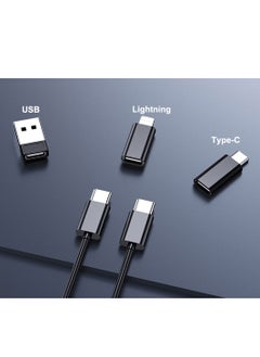 Necomi USB Charging Adapter Cable Kit,USB Charging Cable Storage Box Conversion Set USB A & Type-C to Male Micro/Type-C/Lightning, Data Transfer, Card Storage, Tray Eject Pin  - Image 2