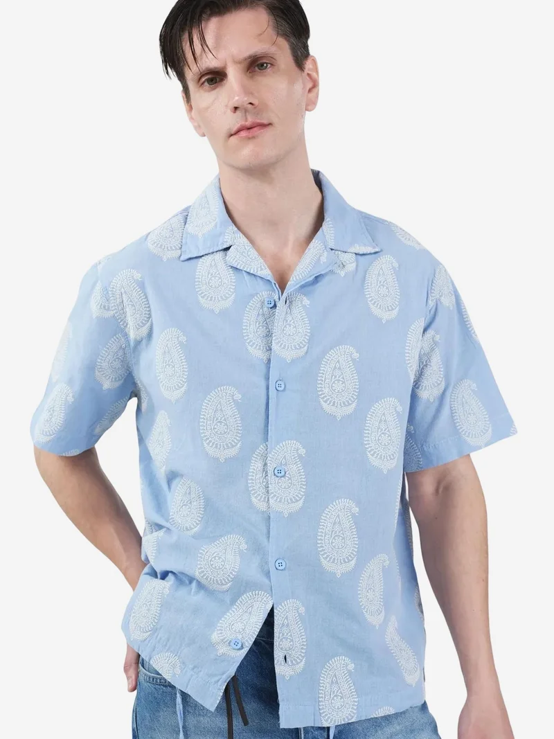 جيستو GIESTO Paisley Print Short Sleeve Shirt