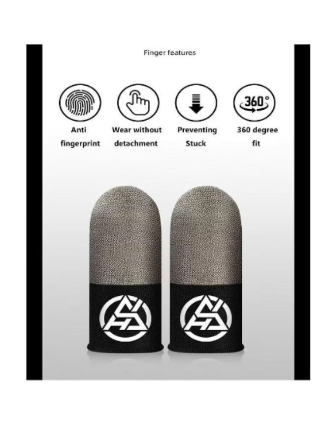 Hirospace 2 Pair Mobile Game Touch Screen Finger Sleeve Super Highly Sensitive Feelers Smooth Operation Sweat Absorbing Odorless Breathable Seamless Finger Sleeve For Pubg And Much Other Games Play - Image 2